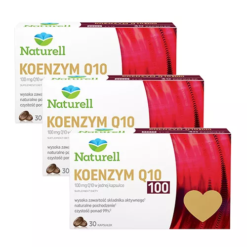 ZESTAW: 3 x Naturell Koenzym Q10 100, 30 kapsułek