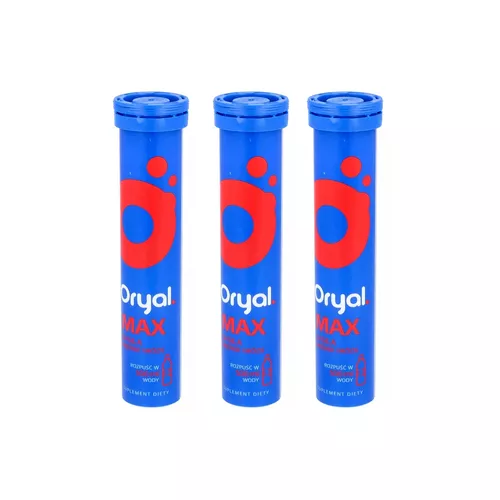 ZESTAW: 3 x Oryal Max, 15 tabletek musujacych