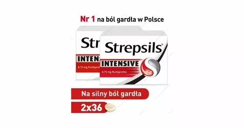 ZESTAW: 2 x Strepsils Intensive 8,75 mg, 36 tabletek do ssania
