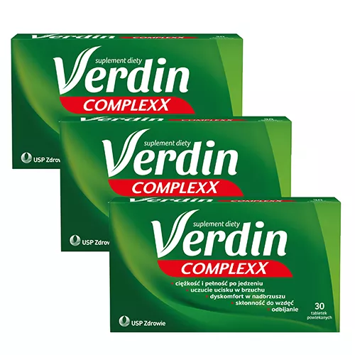 ZESTAW: 3 x Verdin Complexx, 30 tabletek powlekanych