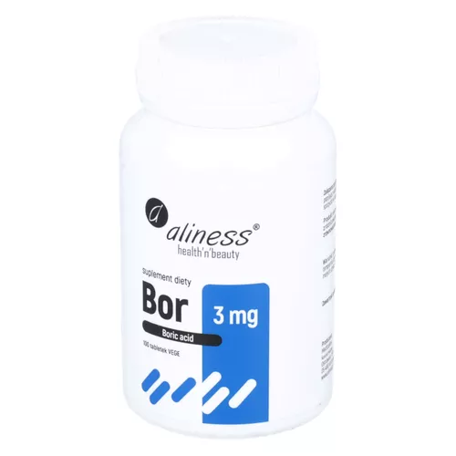 Aliness - Bor 3 mg, kwas borowy, 100 tabletek