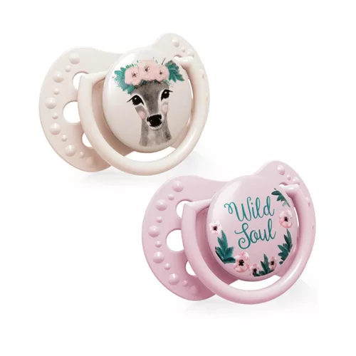 Lovi - smoczek silikonowy dynamiczny, Wild Soul Girl, 0-2m, 22/881 girl, 2 sztuki