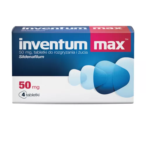 Inventum Max 50 mg, 4 tabletki do rozgryzania i żucia
