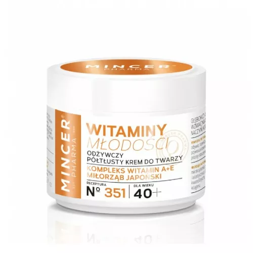 MINCER PHARMA Witaminy Młodości - Odżywczy krem do twarzy 40+, 50 ml