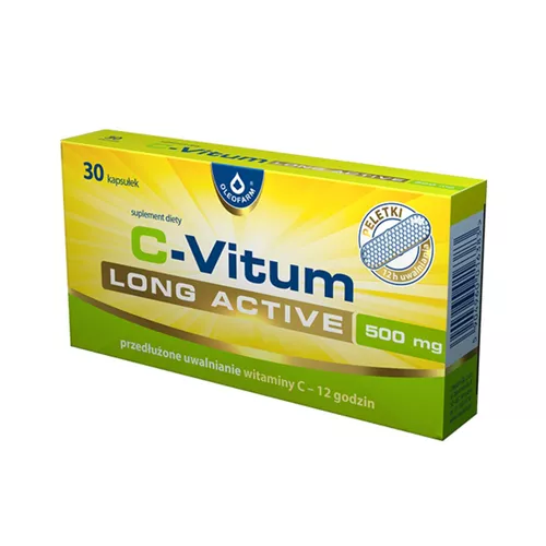 C-Vitum Long Active 500 mg, 30 kapsułek