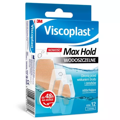 Viscoplast MAX HOLD - zestaw wodoszczelnych plastrów, 12 sztuk