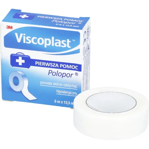 Viscoplast Polopor - plaster (przylepiec), 5 m x 12,5 mm, 1 sztuka
