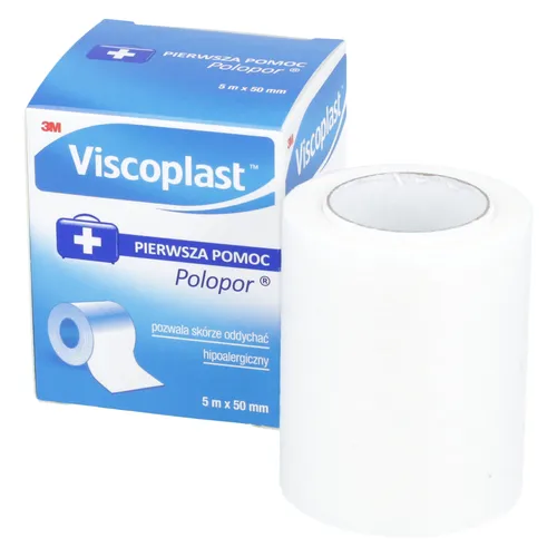 Viscoplast Polopor - plaster (przylepiec), 5 m x 50 mm, 1 sztuka
