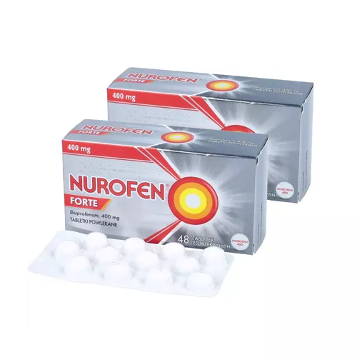 ZESTAW: 2 x Nurofen Forte 400 mg, 48 tabletek powlekanych