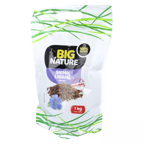 Big Nature - siemię lniane ziarno, 1 kg