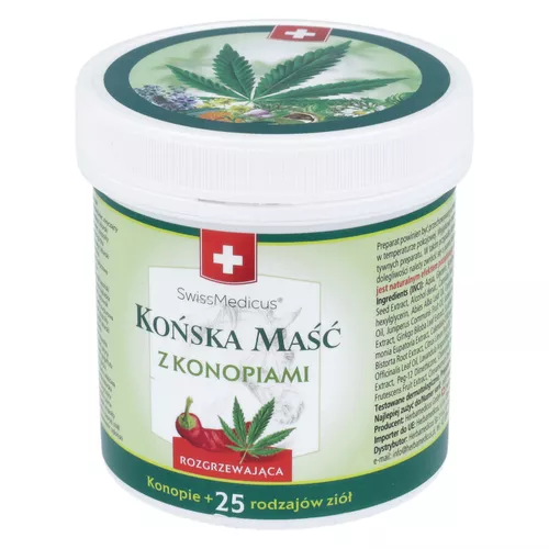 HERBAMEDICUS - maść końska rozgrzewająca z konopiami, 250 ml