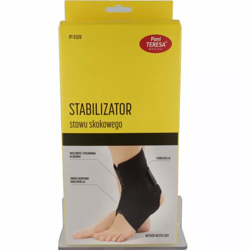 Pani TERESA - stabilizator stawu skokowego z taśmą, czarny, rozmiar XXL, 1 sztuka