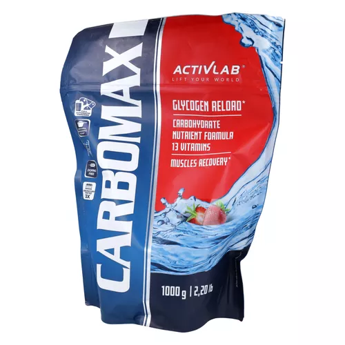 Activlab CarboMax Energy Power, węglowodany i witaminy, o smaku truskawkowym, 1000 g