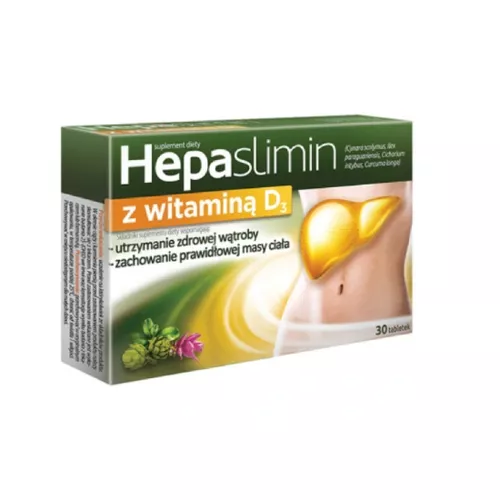 Hepaslimin z witaminą D3, 30 tabletek