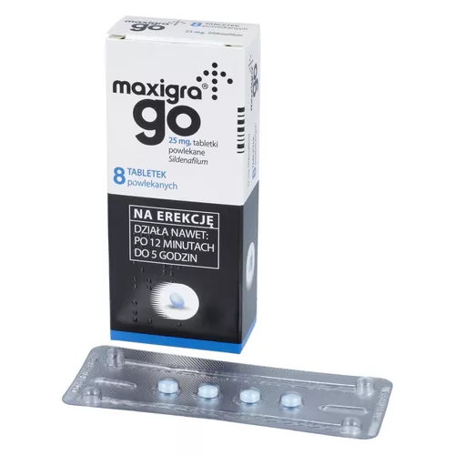 Maxigra Go 25 mg, 8 tabletek powlekanych