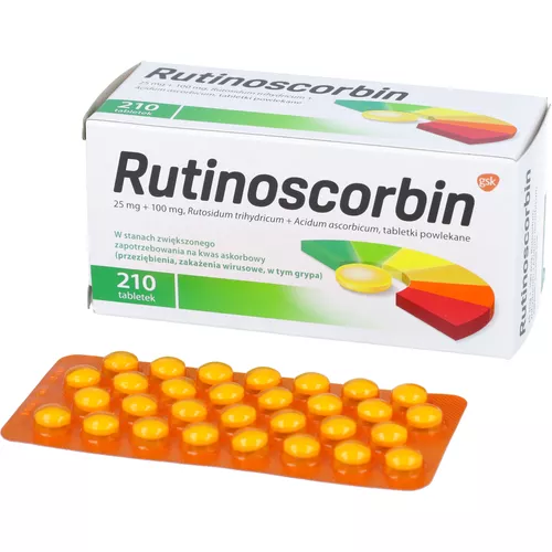 Rutinoscorbin 25 mg + 100 mg, 210 tabletek