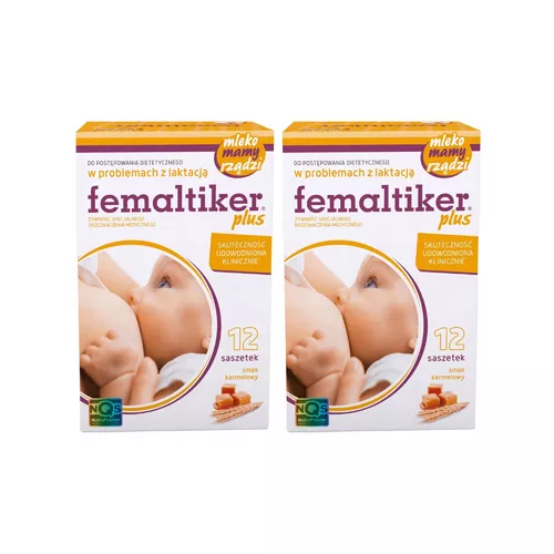Femaltiker Plus, o smaku karmelowym, 2 x 12 saszetek, 1 zestaw