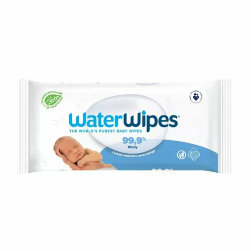 WaterWipes - Chusteczki nawilżane bio 99,9% wody, 60 sztuk