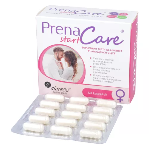 Aliness PrenaCare Start, dla kobiet planujących ciążę, 60 kapsułek