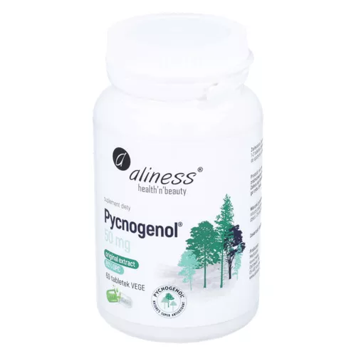 Aliness - Pyctogenol, na prawidłowe krążenie 50 mg, 60 tabletek