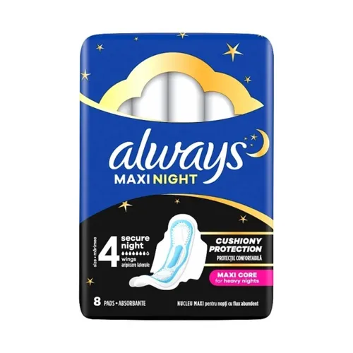 Always Classic Night - podpaski ze skrzydełkami na noc, 8 sztuk