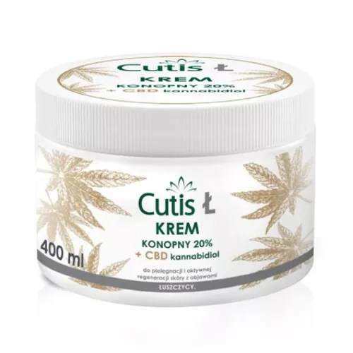 Cutis Ł Łuszczyca - krem konopny 20% + CBD, 400 ml