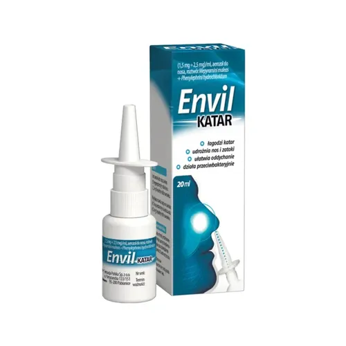 Envil Katar (1,5 mg + 2,5 mg)/ml, aerozol do nosa, 20 ml