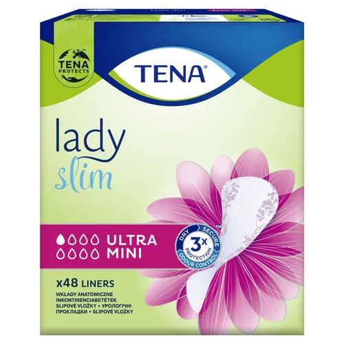 TENA Lady Slim Ultra Mini - wkładki o anatomicznym kształcie, 48 sztuk
