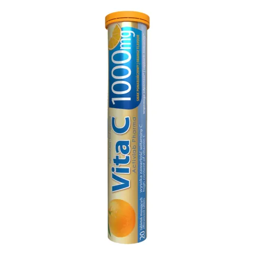 Activlab Vita C 1000 mg, smak pomarańczowy, 20 tabletek musujących