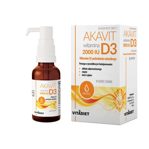 Akavit witamina D3 2000 IU, krople, 29,4 ml