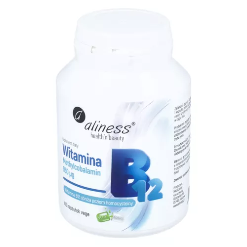 Aliness Witamina B12, Methylcobalamin 950 µg, 100 kapsułek