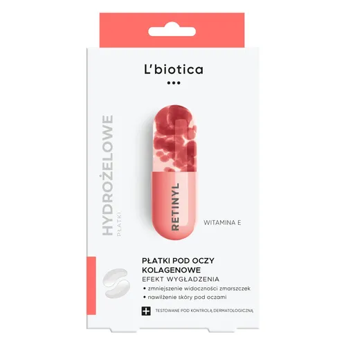 L'biotica - kolagenowe płatki pod oczy wygładzające zmarszczki, 3x2 sztuki