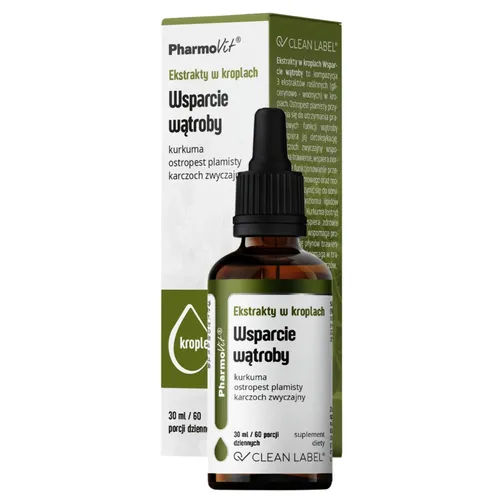 PharmoVit Ekstrakty w kroplach Wsparcie wątroby, 30 ml
