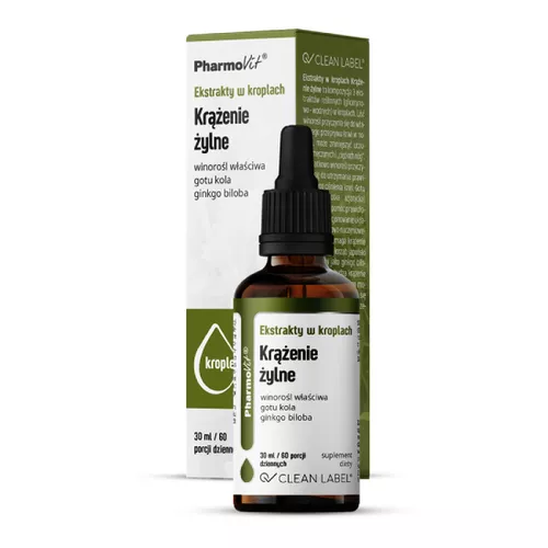 PharmoVit Ekstrakty w kroplach Krążenie żylne, 30 ml