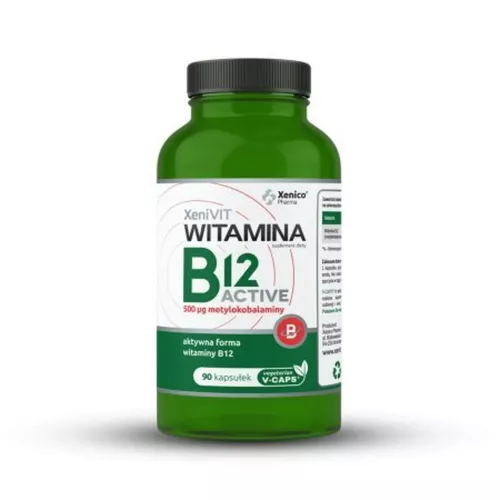 XeniVit Witamina B12 Active 500 µg metylokobalaminy, 90 kapsułek