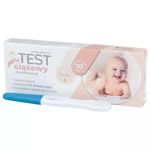 Zdrowe Korzyści Test ciążowy strumieniowy, 1 sztuka