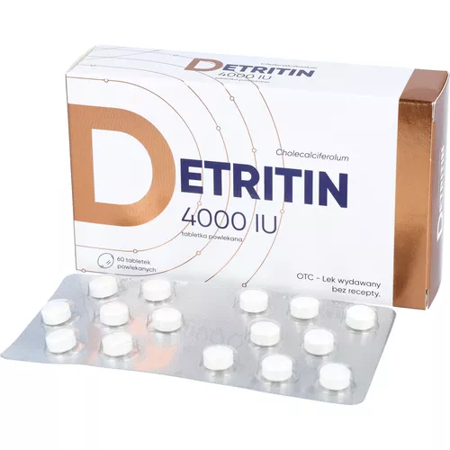 Detritin 4000 IU, 60 tabletek powlekanych