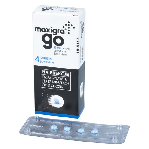 Maxigra Go 25 mg, 4 tabletki powlekane