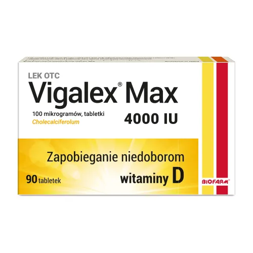 Vigalex Max 4 000 I.U., witamina D3, 90 tabletek