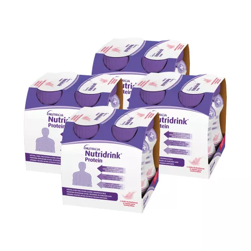 Zestaw Nutridrink Protein - o smaku truskawkowym, 16x125 ml