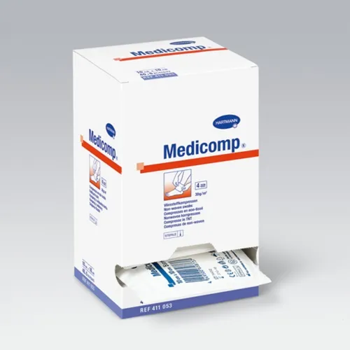 HARTMANN - kompresy włókninowe Medicomp, 10 cmx10 cm, 100 sztuk