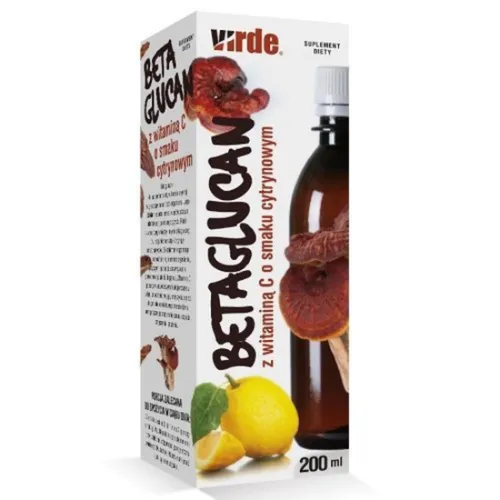 Virde Betaglucan z witaminą C, smak cytrynowy, 200 ml