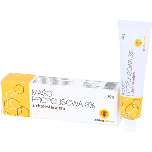 Farmino maść propolisowa 3% z cholesterolem - maść antybakteryjna i regenerująca, 20 g