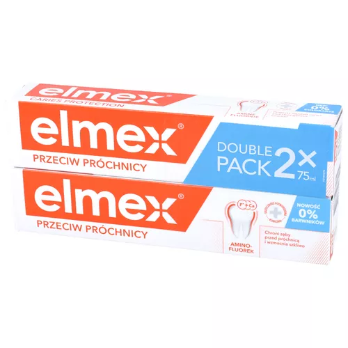 elmex - pasta do zębów przeciw próchnicy, duopak, 2 x 75 ml