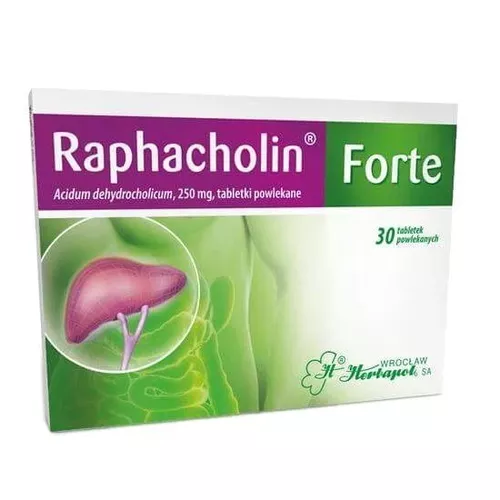 Raphacholin Forte 250 mg, 30 tabletek