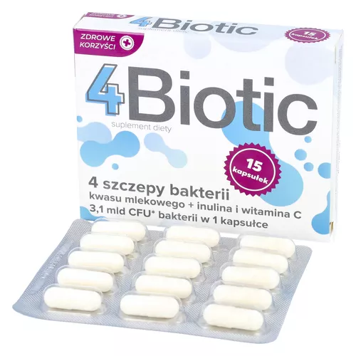 Zdrowe Korzyści 4Biotic, 15 kapsułek