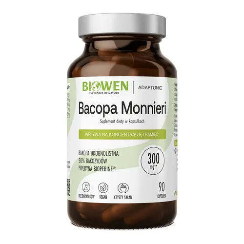 Biowen Bacopa Monnieri 300 mg, 120 kapsułek