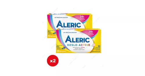 ZESTAW: 2 x Aleric Deslo Active 2,5 mg, 10 tabletek ulegających rozpadowi w jamie ustnej