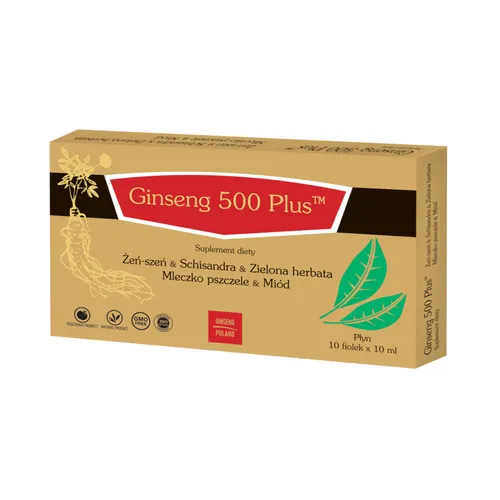 Ginseng 500 Plus, 10 fiolek x 10 ml