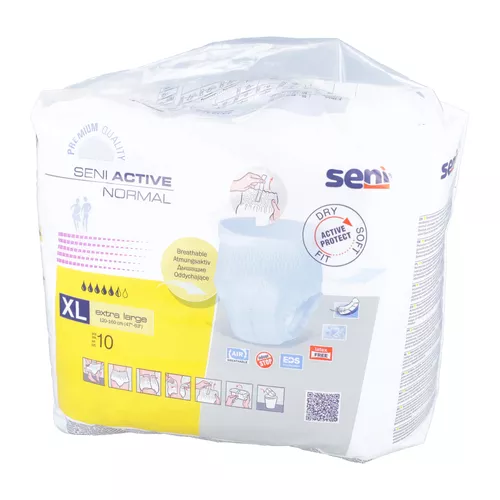 Seni Active Normal - majtki chłonne, rozmiar XL, 120-160 cm, 10 sztuk